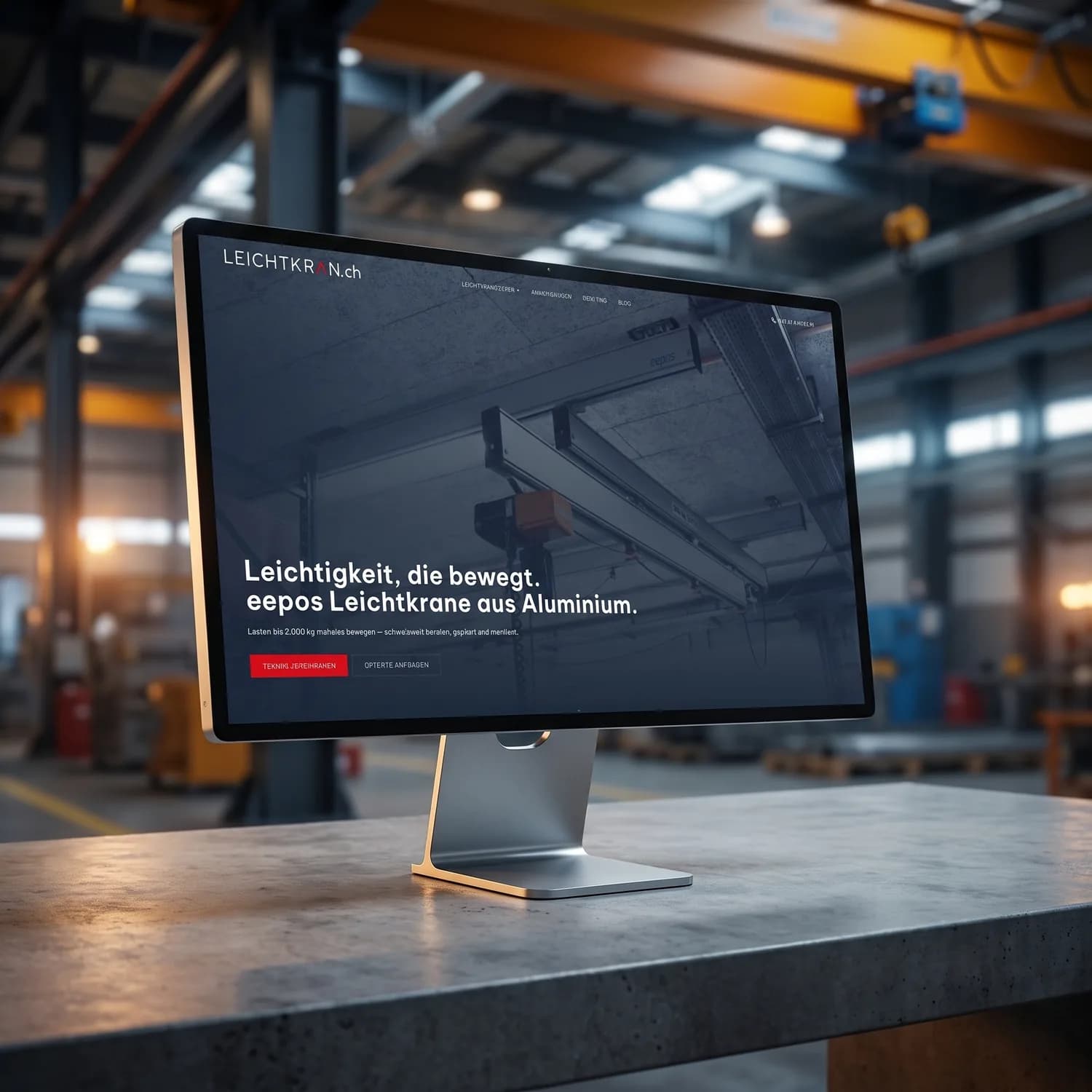 Webdesign-Projekt Leichtkran.ch von Vlix