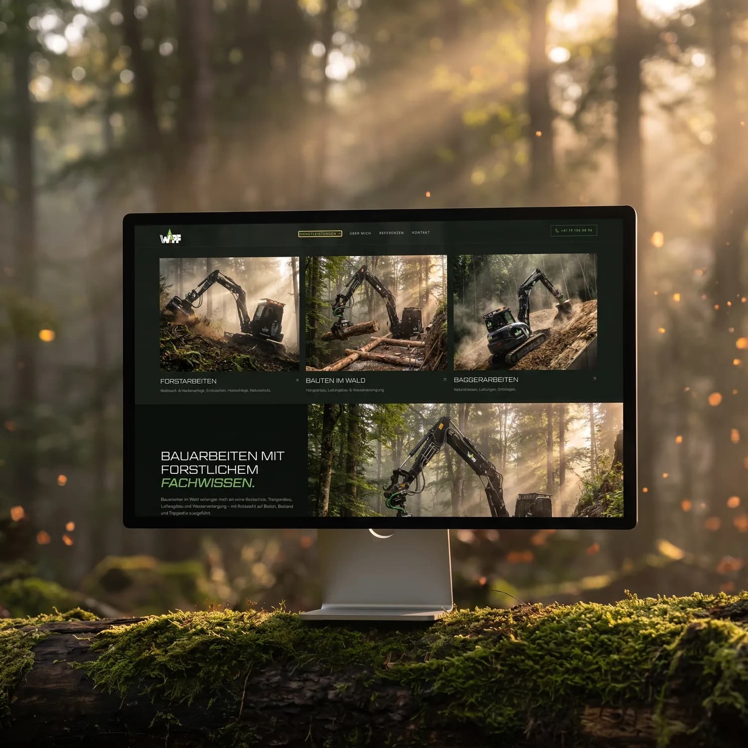 Wipf – Forst- und Baggerarbeiten – Webdesign Detailansicht 2