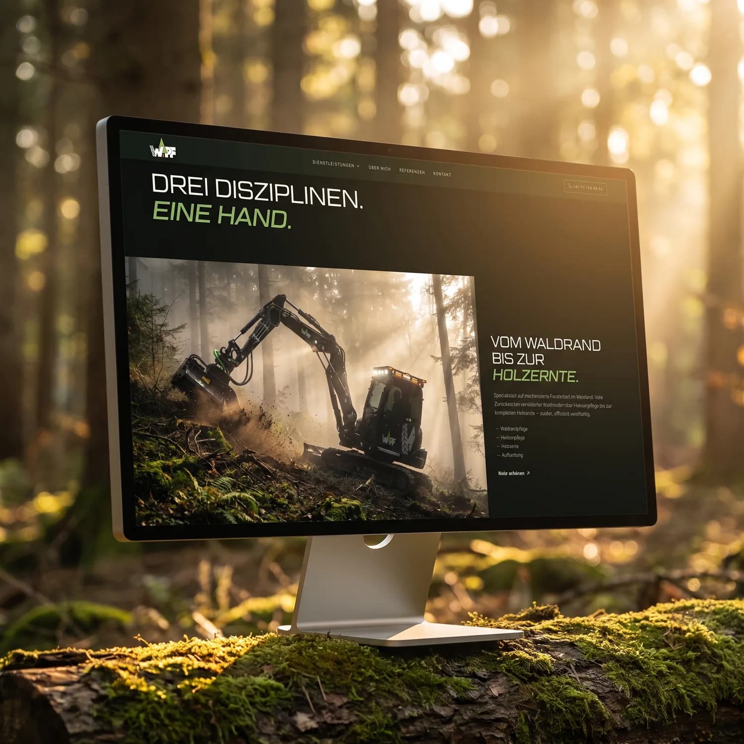 Wipf – Forst- und Baggerarbeiten – Webdesign Detailansicht 3