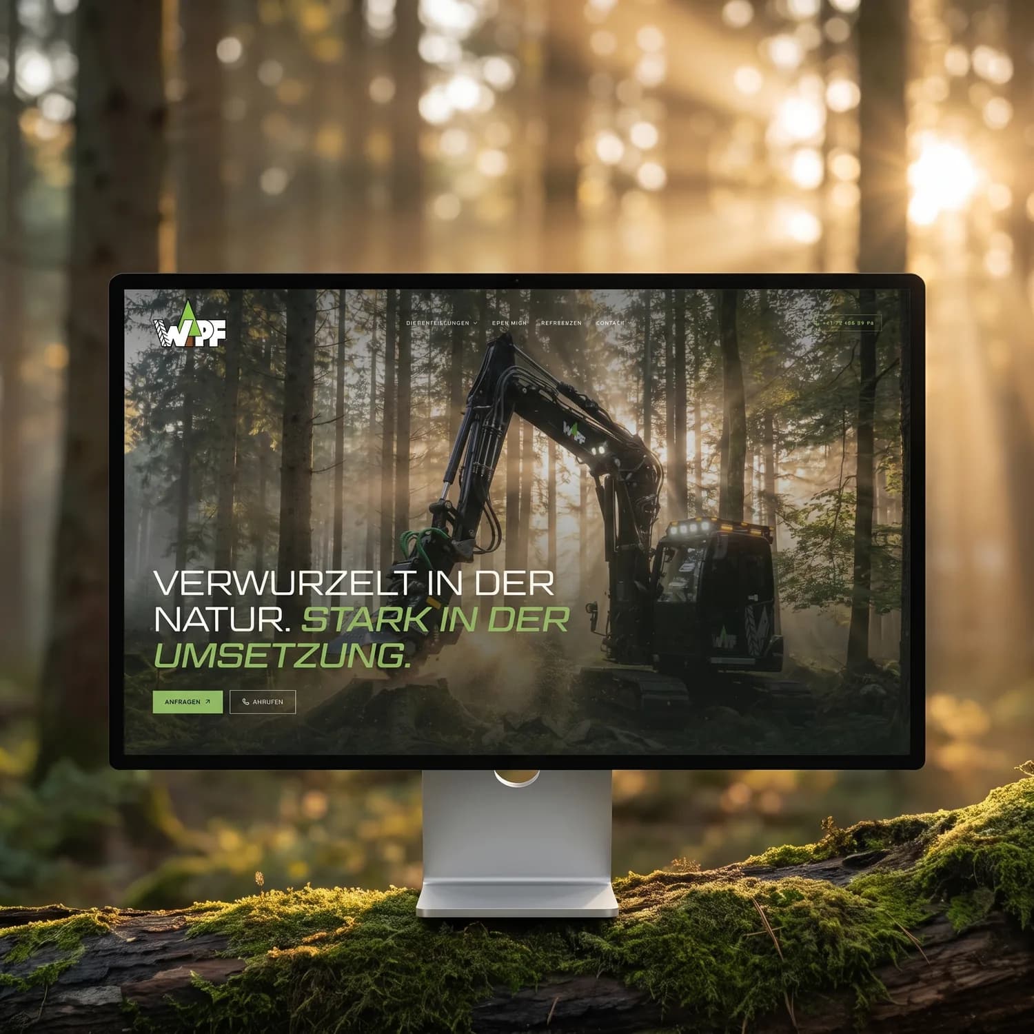 Webdesign-Projekt Wipf – Forst- und Baggerarbeiten von Vlix